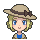 A sprite of a Lady from Pokemon XY.